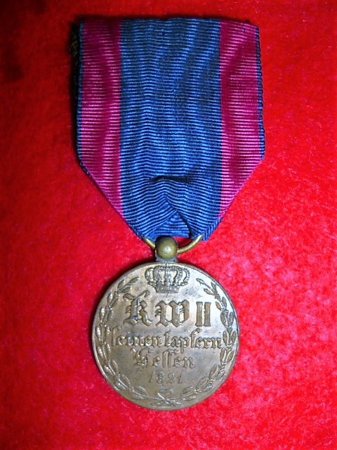 Germany, Hessen-Kassel, CAMPAIGN MEDAL 1814-15, for Combatants